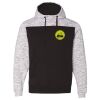 Men's Mélange Fleece Colorblocked Hooded Sweatshirt Thumbnail