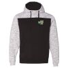 Men's Mélange Fleece Colorblocked Hooded Sweatshirt Thumbnail
