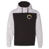 Men's Mélange Fleece Colorblocked Hooded Sweatshirt Thumbnail