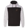 Men's Mélange Fleece Colorblocked Hooded Sweatshirt Thumbnail