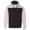 Men's Mélange Fleece Colorblocked Hooded Sweatshirt Thumbnail