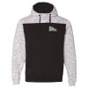 Men's Mélange Fleece Colorblocked Hooded Sweatshirt Thumbnail