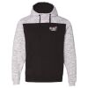 Men's Mélange Fleece Colorblocked Hooded Sweatshirt Thumbnail