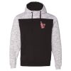Men's Mélange Fleece Colorblocked Hooded Sweatshirt Thumbnail
