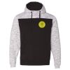 Men's Mélange Fleece Colorblocked Hooded Sweatshirt Thumbnail