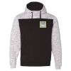 Men's Mélange Fleece Colorblocked Hooded Sweatshirt Thumbnail