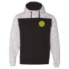 Men's Mélange Fleece Colorblocked Hooded Sweatshirt Thumbnail