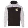 Men's Mélange Fleece Colorblocked Hooded Sweatshirt Thumbnail