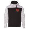 Men's Mélange Fleece Colorblocked Hooded Sweatshirt Thumbnail