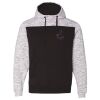 Men's Mélange Fleece Colorblocked Hooded Sweatshirt Thumbnail
