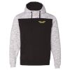 Men's Mélange Fleece Colorblocked Hooded Sweatshirt Thumbnail