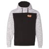 Men's Mélange Fleece Colorblocked Hooded Sweatshirt Thumbnail