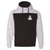 Men's Mélange Fleece Colorblocked Hooded Sweatshirt Thumbnail