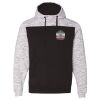 Men's Mélange Fleece Colorblocked Hooded Sweatshirt Thumbnail