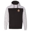 Men's Mélange Fleece Colorblocked Hooded Sweatshirt Thumbnail