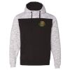 Men's Mélange Fleece Colorblocked Hooded Sweatshirt Thumbnail