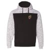 Men's Mélange Fleece Colorblocked Hooded Sweatshirt Thumbnail