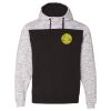 Men's Mélange Fleece Colorblocked Hooded Sweatshirt Thumbnail