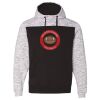 Men's Mélange Fleece Colorblocked Hooded Sweatshirt Thumbnail