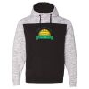 Men's Mélange Fleece Colorblocked Hooded Sweatshirt Thumbnail