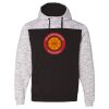 Men's Mélange Fleece Colorblocked Hooded Sweatshirt Thumbnail