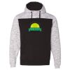 Men's Mélange Fleece Colorblocked Hooded Sweatshirt Thumbnail