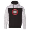Men's Mélange Fleece Colorblocked Hooded Sweatshirt Thumbnail