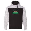 Men's Mélange Fleece Colorblocked Hooded Sweatshirt Thumbnail