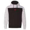 Men's Mélange Fleece Colorblocked Hooded Sweatshirt Thumbnail