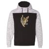 Men's Mélange Fleece Colorblocked Hooded Sweatshirt Thumbnail