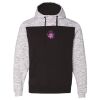 Men's Mélange Fleece Colorblocked Hooded Sweatshirt Thumbnail