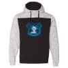 Men's Mélange Fleece Colorblocked Hooded Sweatshirt Thumbnail