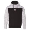 Men's Mélange Fleece Colorblocked Hooded Sweatshirt Thumbnail