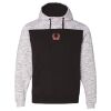 Men's Mélange Fleece Colorblocked Hooded Sweatshirt Thumbnail