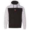 Men's Mélange Fleece Colorblocked Hooded Sweatshirt Thumbnail