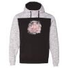 Men's Mélange Fleece Colorblocked Hooded Sweatshirt Thumbnail