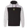 Men's Mélange Fleece Colorblocked Hooded Sweatshirt Thumbnail