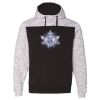 Men's Mélange Fleece Colorblocked Hooded Sweatshirt Thumbnail
