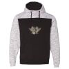 Men's Mélange Fleece Colorblocked Hooded Sweatshirt Thumbnail