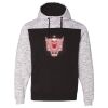 Men's Mélange Fleece Colorblocked Hooded Sweatshirt Thumbnail