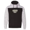 Men's Mélange Fleece Colorblocked Hooded Sweatshirt Thumbnail