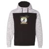 Men's Mélange Fleece Colorblocked Hooded Sweatshirt Thumbnail