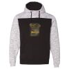 Men's Mélange Fleece Colorblocked Hooded Sweatshirt Thumbnail