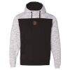Men's Mélange Fleece Colorblocked Hooded Sweatshirt Thumbnail