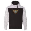 Men's Mélange Fleece Colorblocked Hooded Sweatshirt Thumbnail