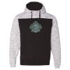 Men's Mélange Fleece Colorblocked Hooded Sweatshirt Thumbnail
