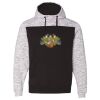 Men's Mélange Fleece Colorblocked Hooded Sweatshirt Thumbnail