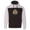 Men's Mélange Fleece Colorblocked Hooded Sweatshirt Thumbnail