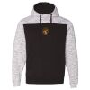 Men's Mélange Fleece Colorblocked Hooded Sweatshirt Thumbnail